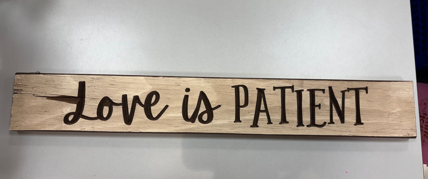 Love is Patient Wall plaque