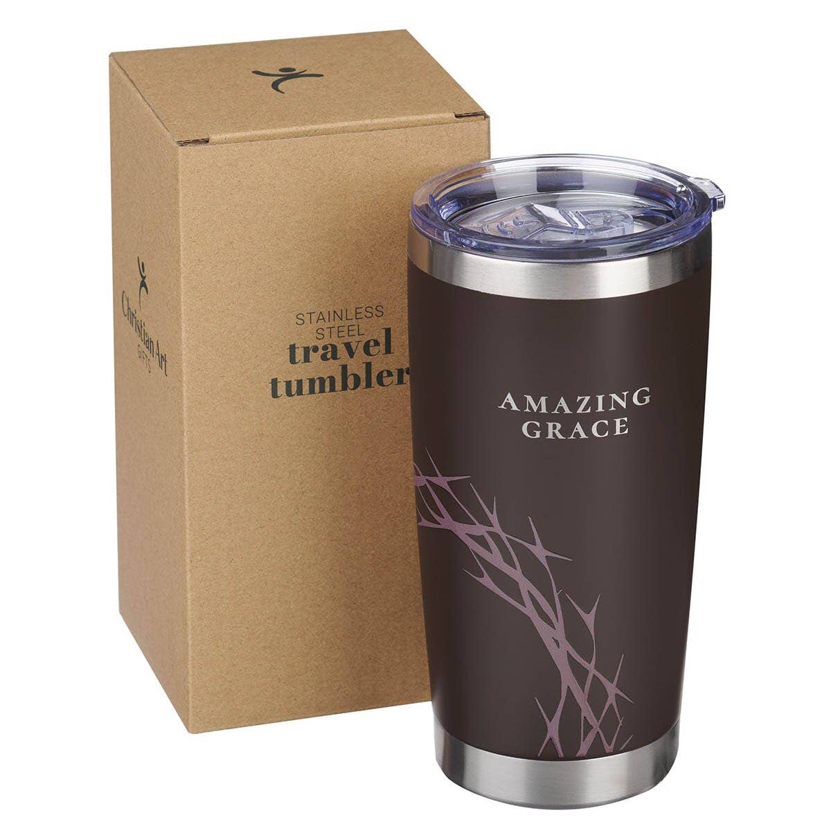 Tumbler SS Taupe Amazing Grace