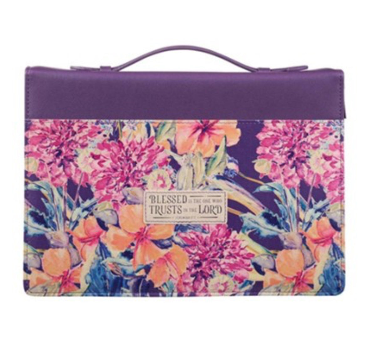 Trust In The Lord Bible Cover, Purple, Medium