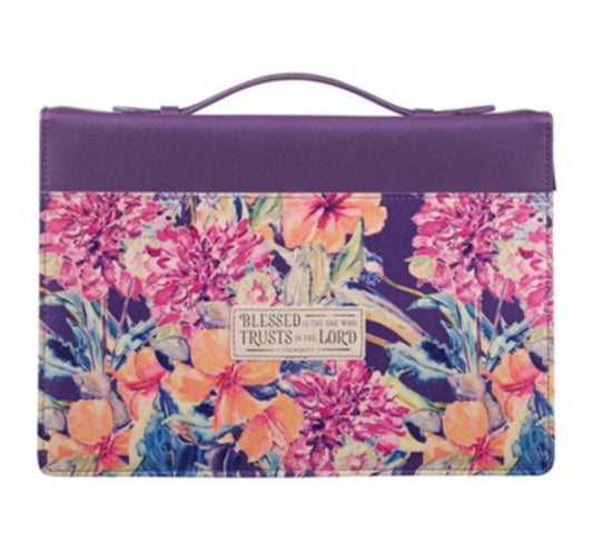 Trust In The Lord Bible Cover, Purple, Medium
