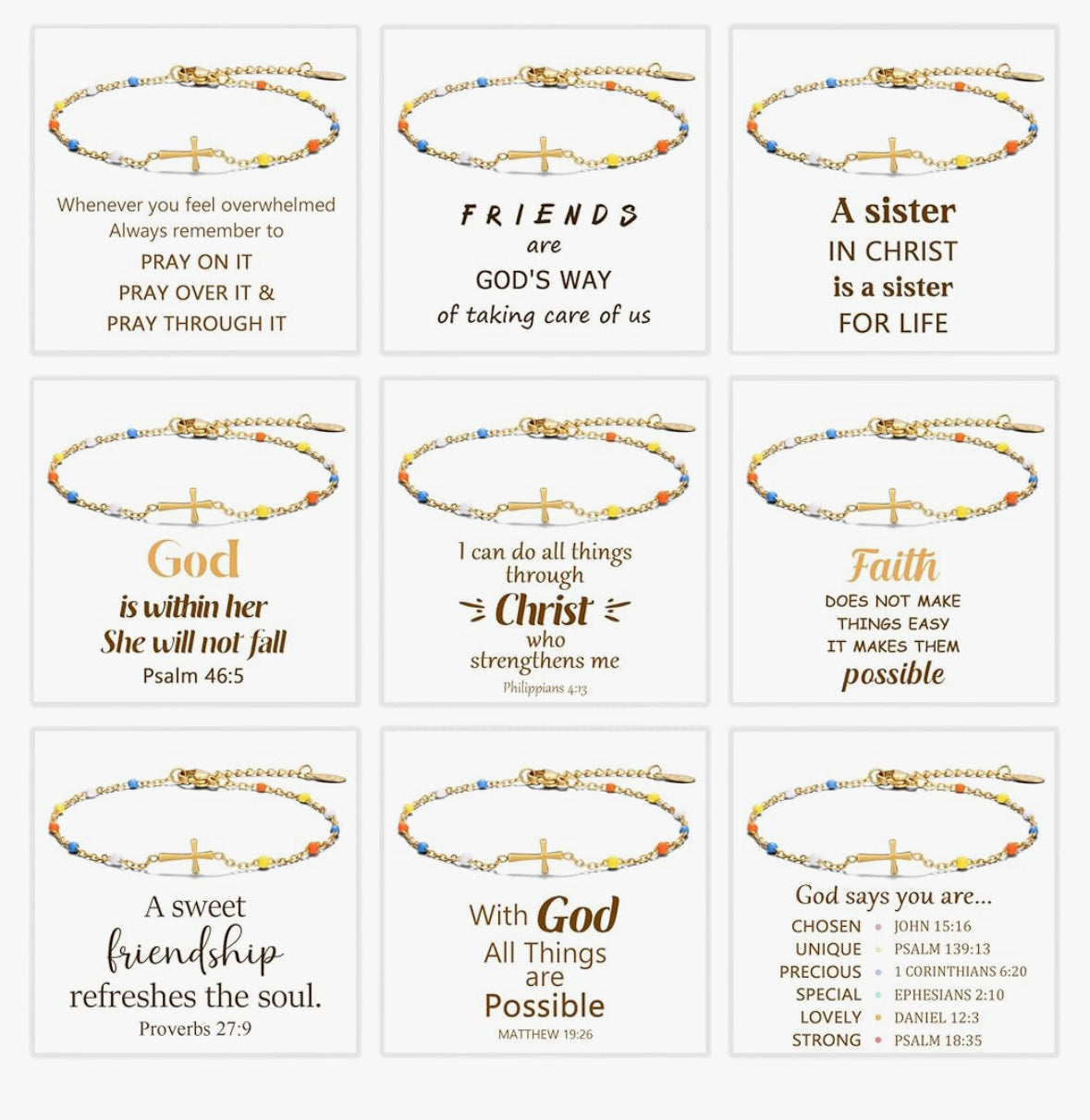Cross Bracelet for Women w/extender