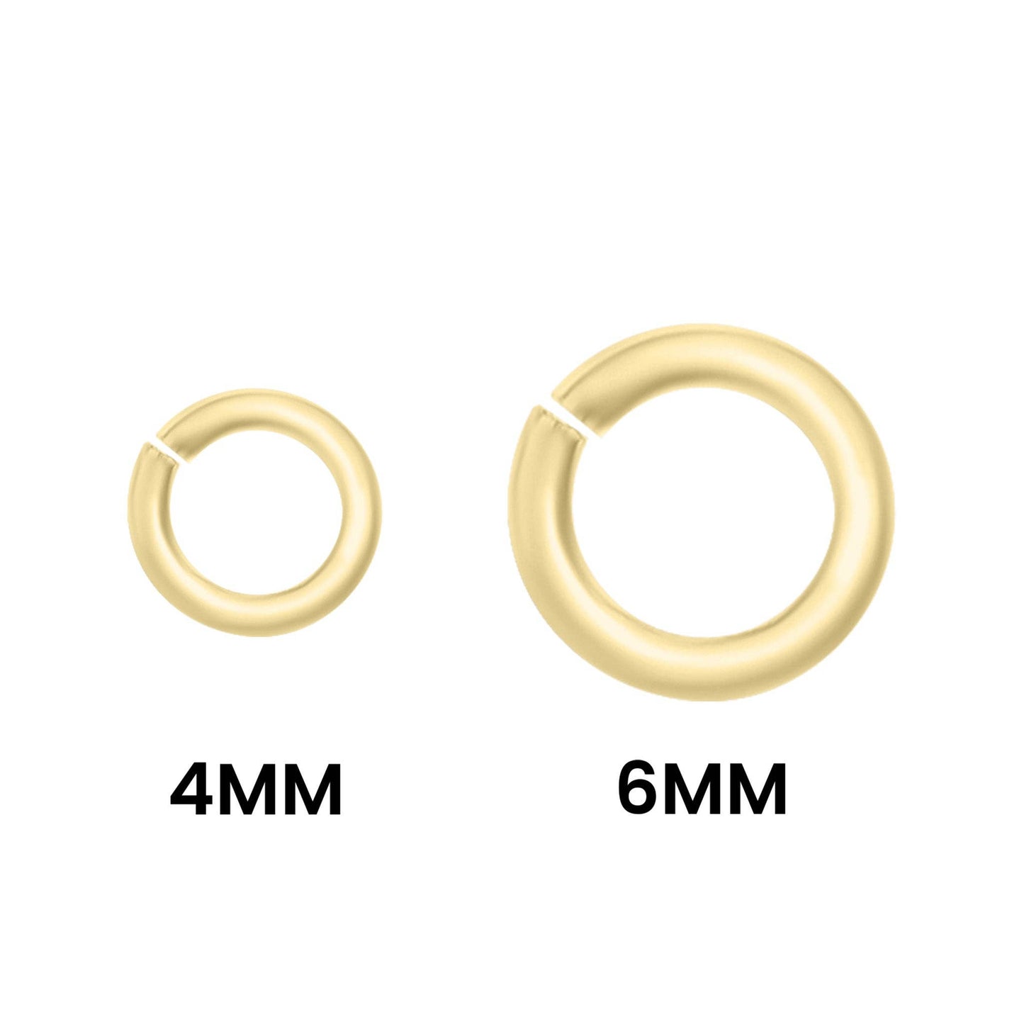 10 Pack 14K Gold Plated Open Jump Rings