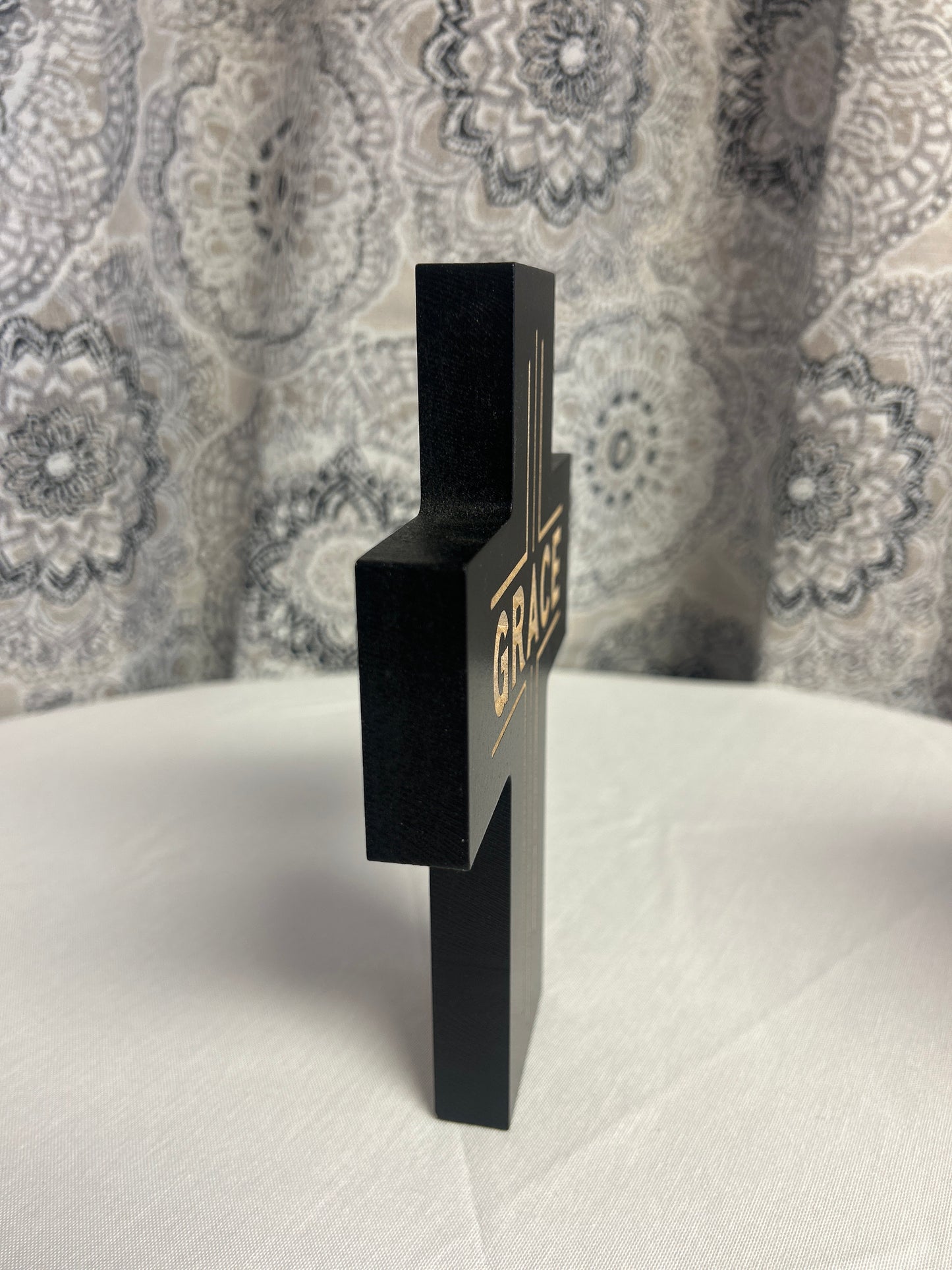 Cross with Grace engraved plaque