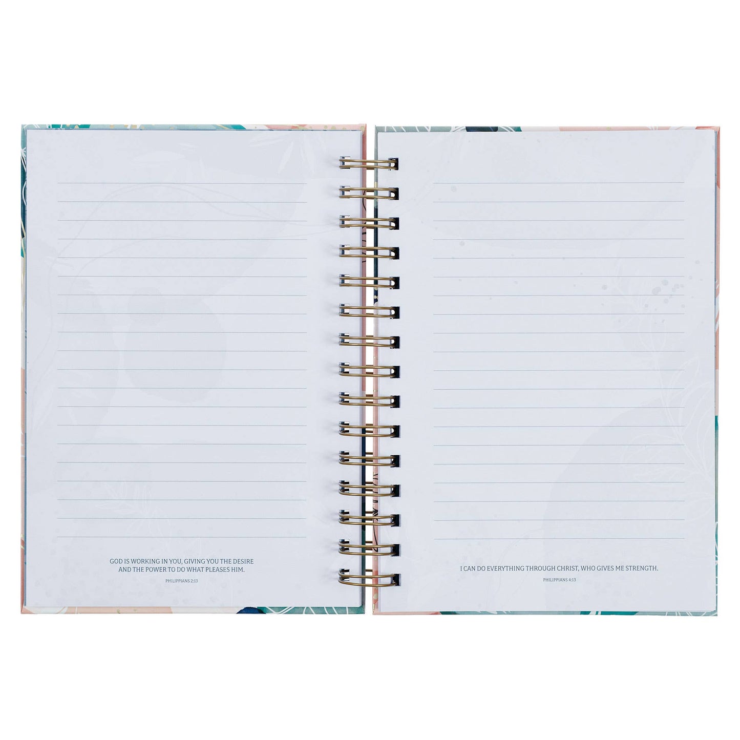 Journal Wirebound White Abstract/Leaves Plans Jer. 29:11