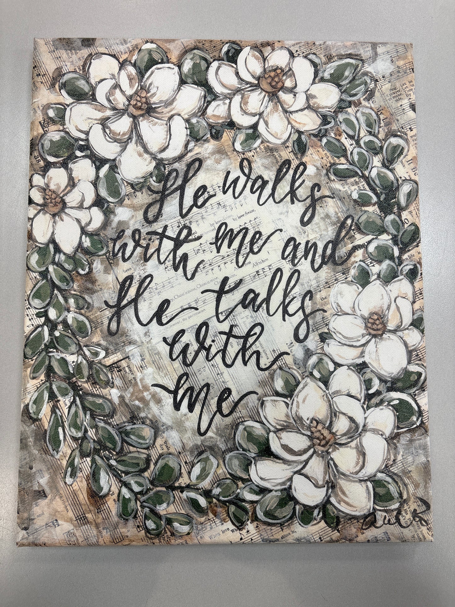 He walks with me Canvas