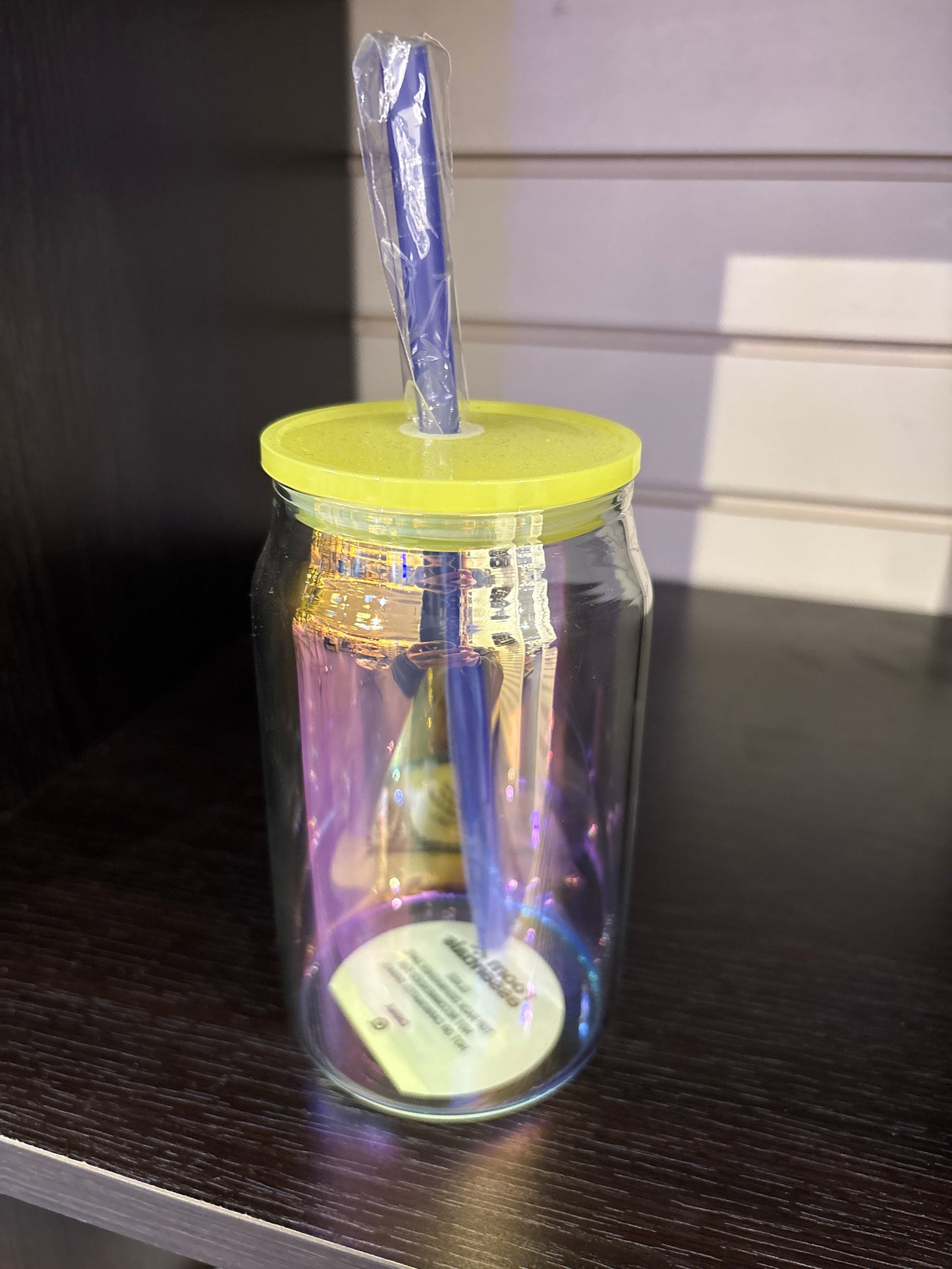 Glass straw tumbler