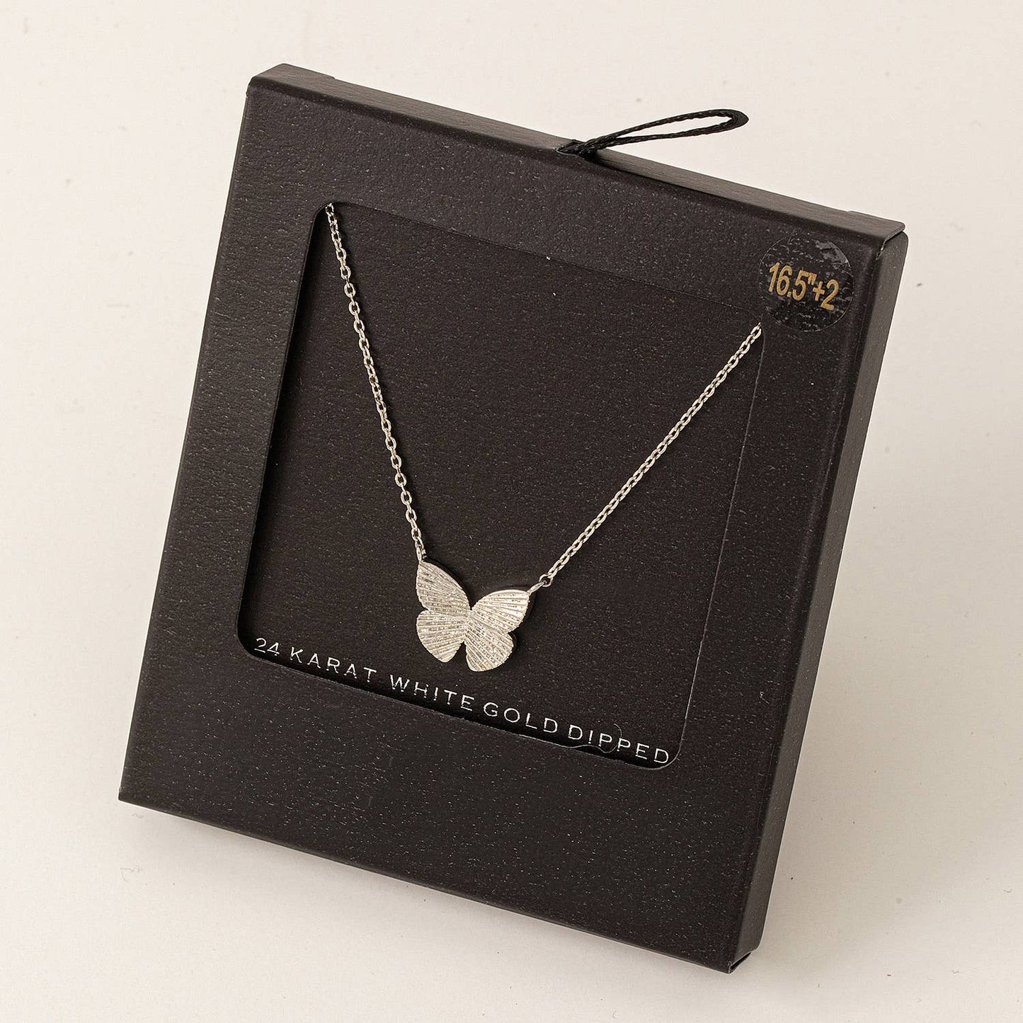 Gold Dipped Butterfly Pendant Necklace