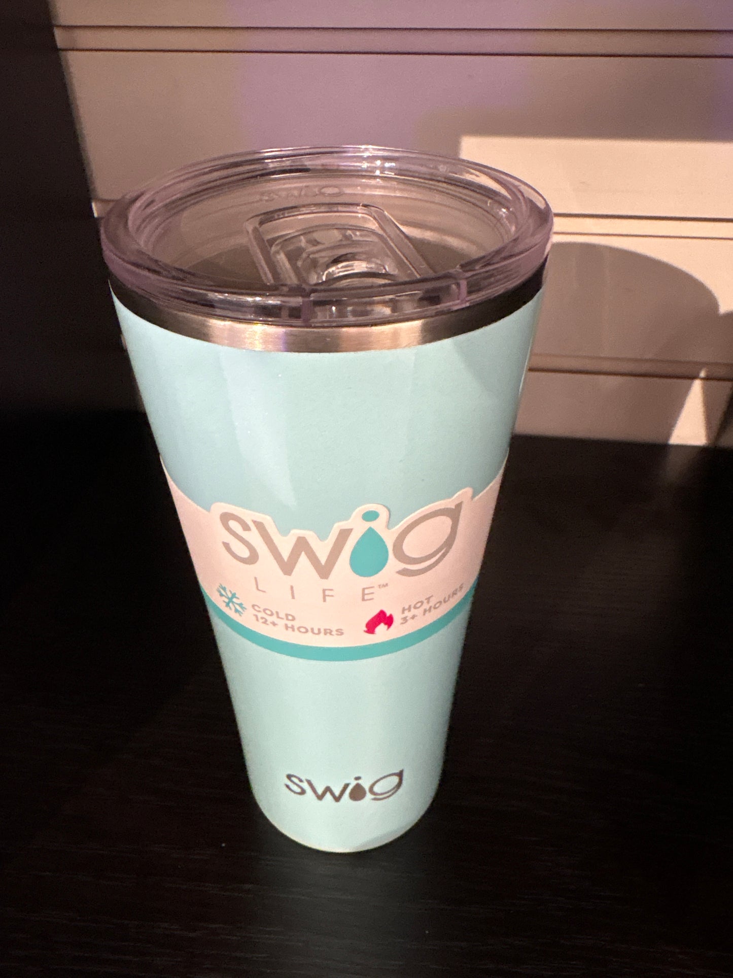Swig Life light blue tumbler