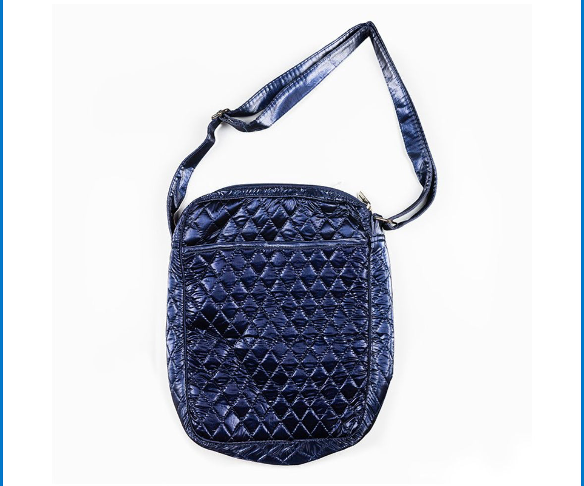 Purse Style Bible Cover, Trust in the Lord, Quilted, Navy Blue, X-Large