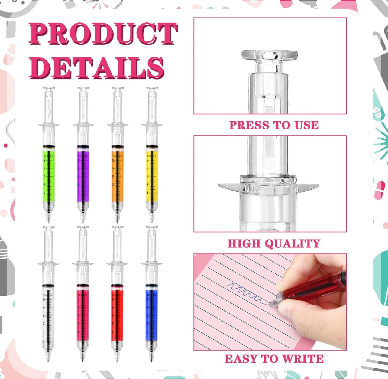 Nurse Notepad with Syringe Ballpoint Pen