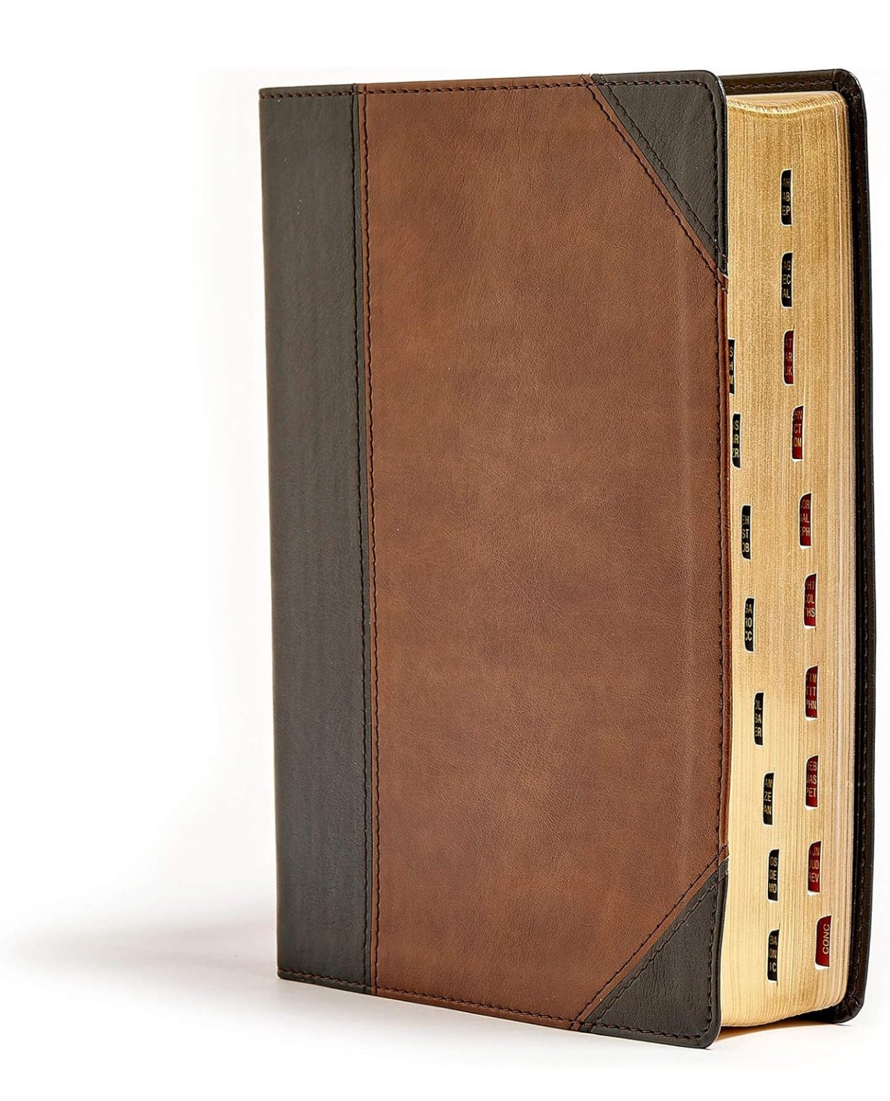 CSB Tony Evans Study Bible, Black/Brown LeatherTouch, Indexed, Black Letter, Study Notes and Commentary, Articles, Videos, Charts, Easy-to-Read Bible Serif Type