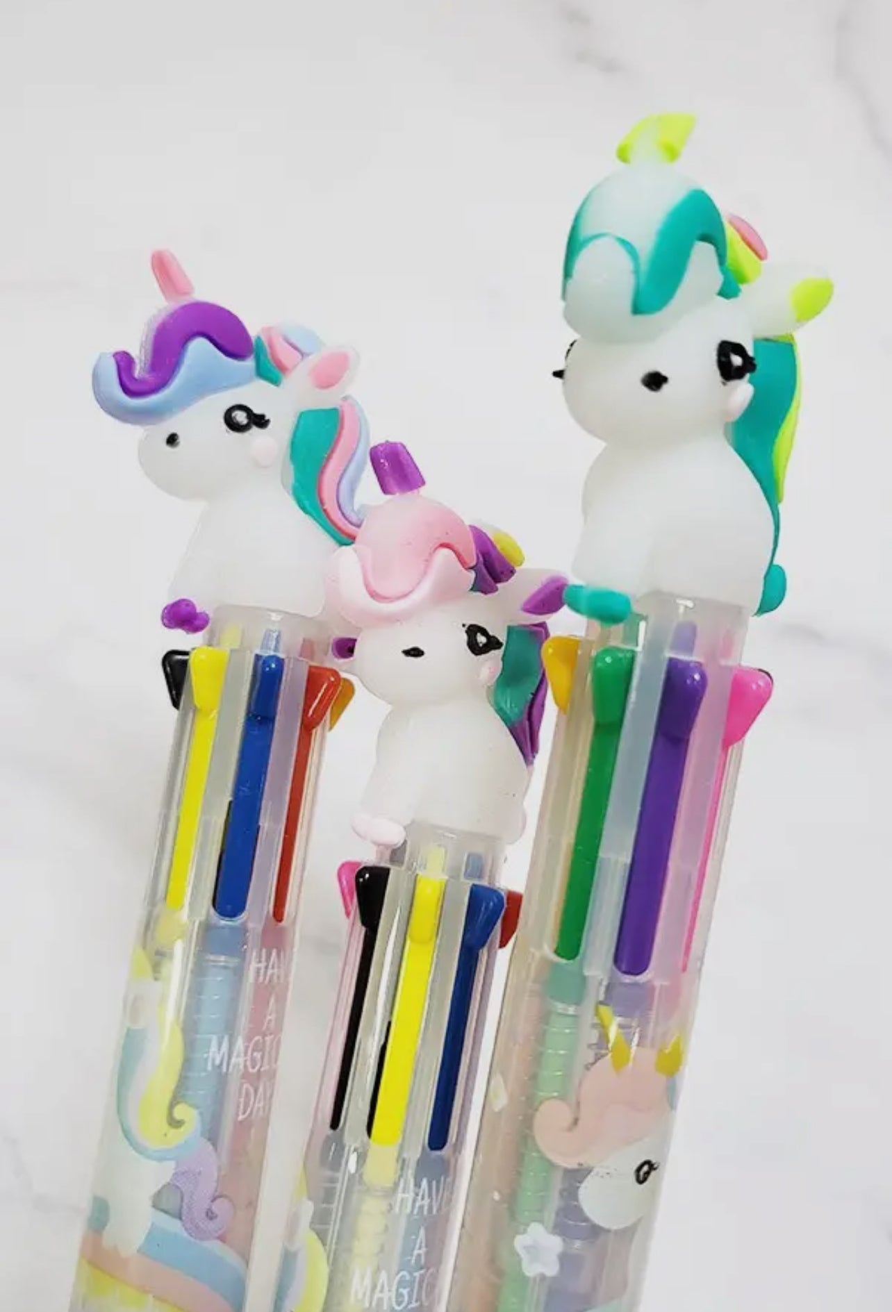 8 Multicolor Unicorn Pen