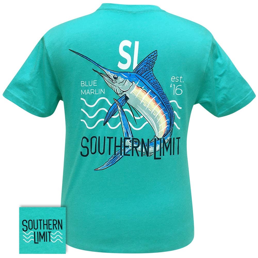 Southern Limit-Blue Marlin Mens Southern Graphic Tees