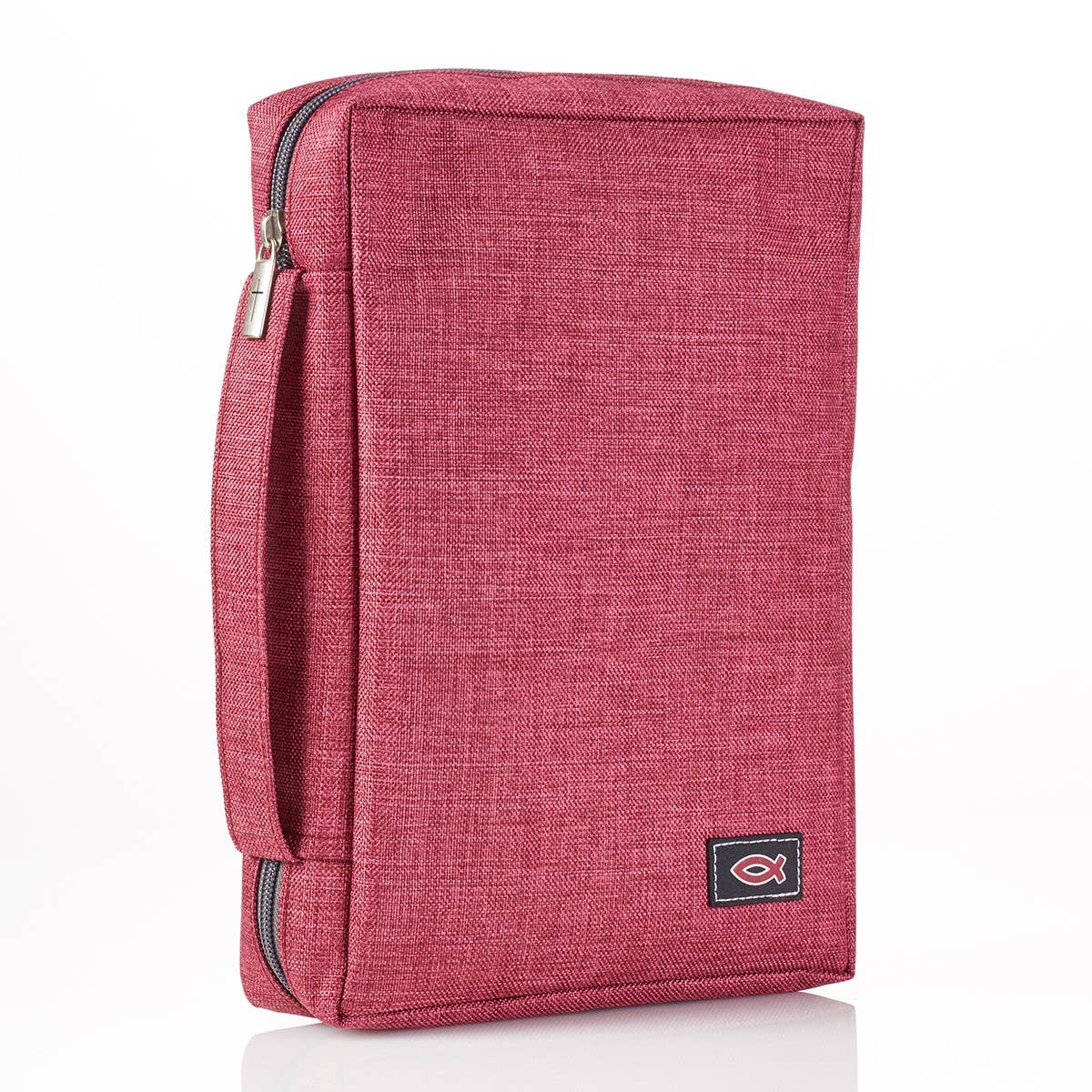 Bible Cover Value Burgundy Ichthus Patch