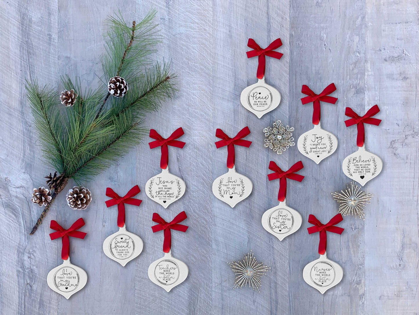 🎄LCP Ornament Doodle Jesus Ribbon Hang