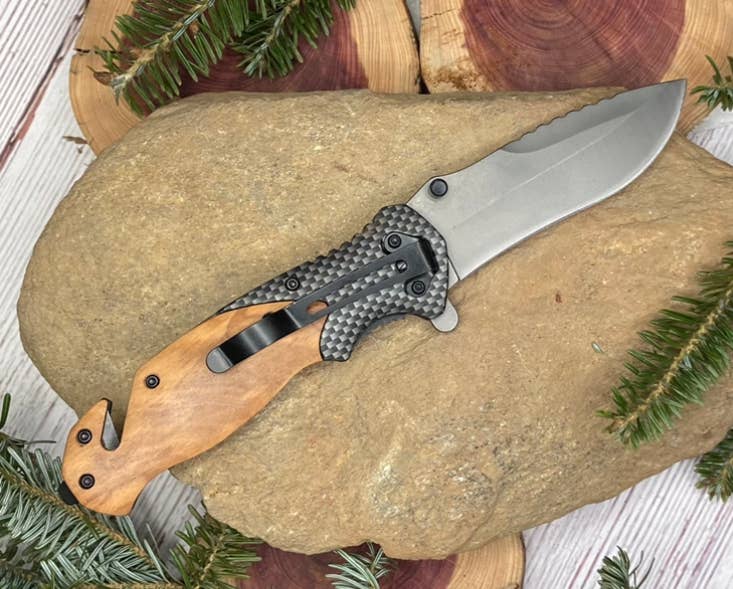 Motorcycle on Flag Knife