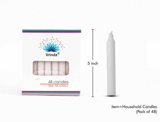 Church Candle 5" White (Pack of 48)