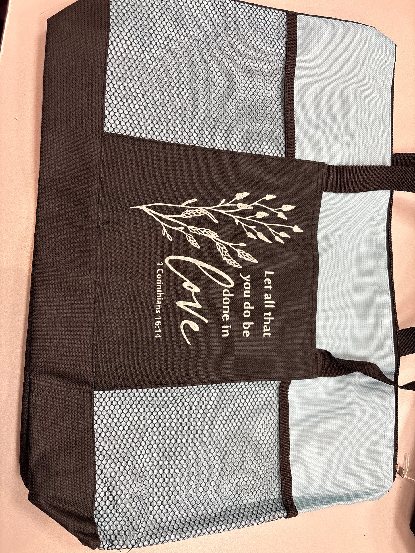 Large tote bag w/zipper