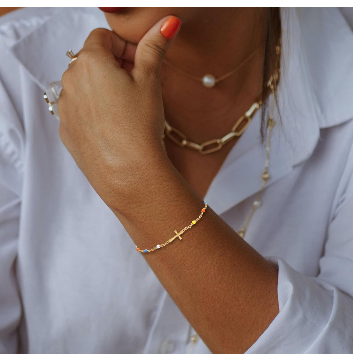 Cross Bracelet for Women w/extender