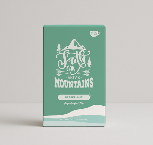 Bible Verse Peppermint Herbal Tea "Faith Can Move Mountains"