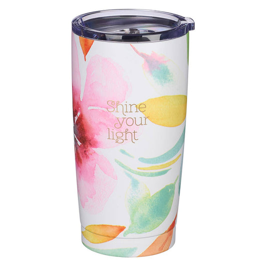 SS Travel Mug Pink Daisies Shine