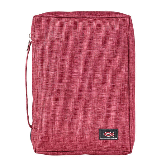 Bible Cover Value Burgundy Ichthus Patch
