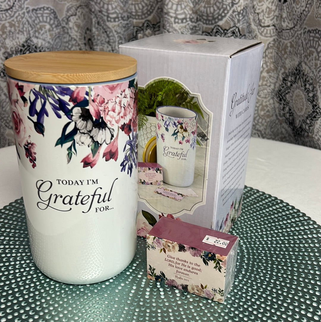 GRATITUDE JAR WITH CARDS