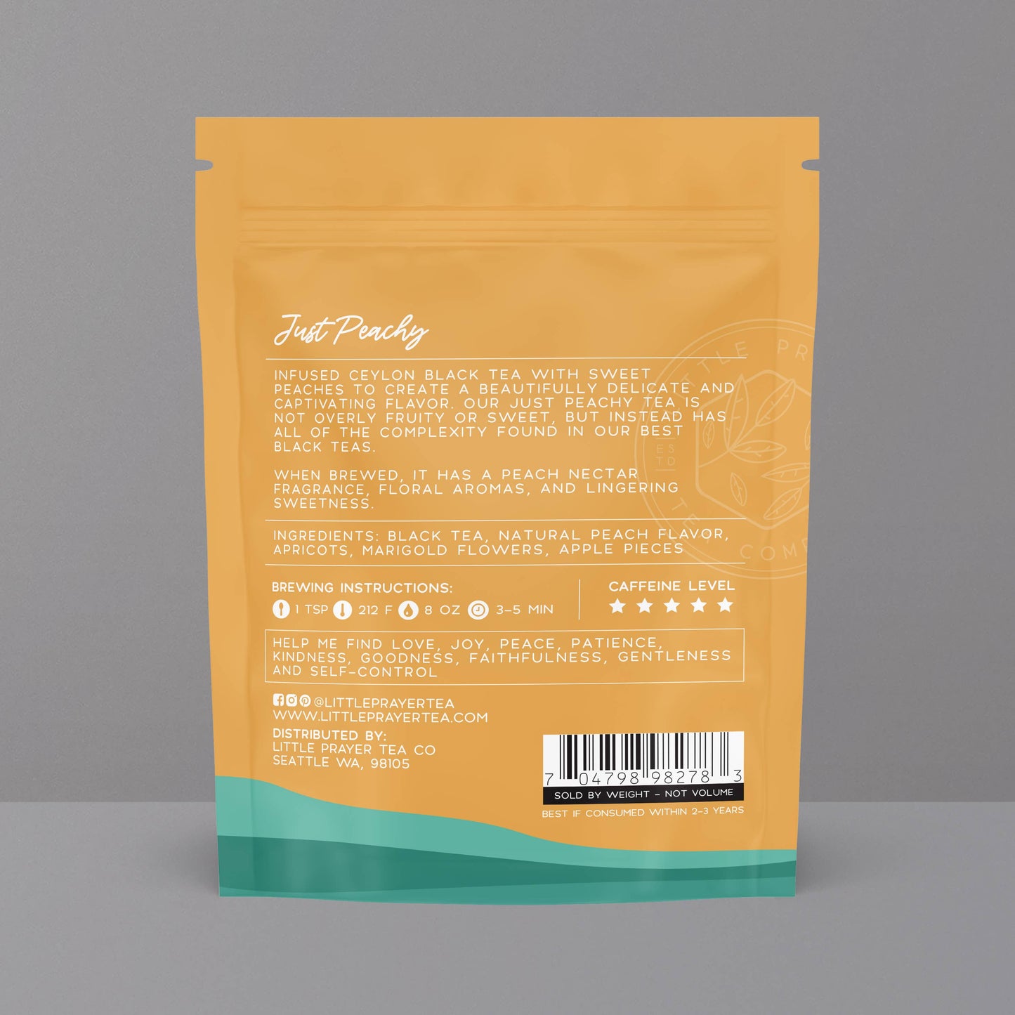 Bible Verse Peach Black Tea - "Hope Is An Anchor"