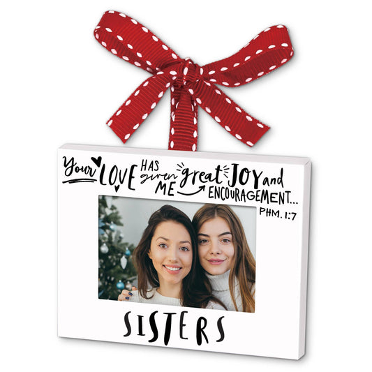 🎄 LCP Ornament Frame Sisters Ribbon Hang