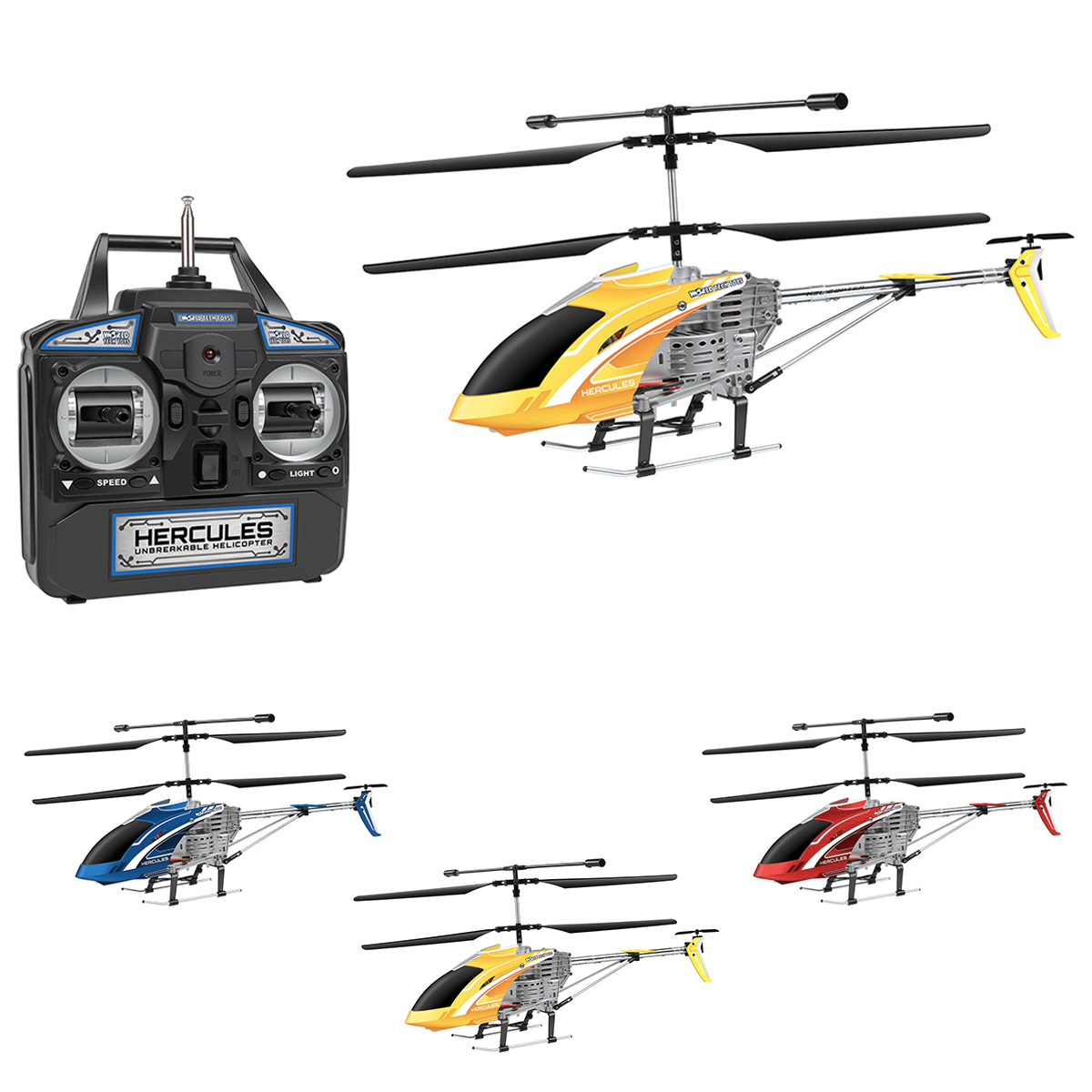 3.5CH Hercules Remote Control UNBREAKABLE Gyro Helicopter