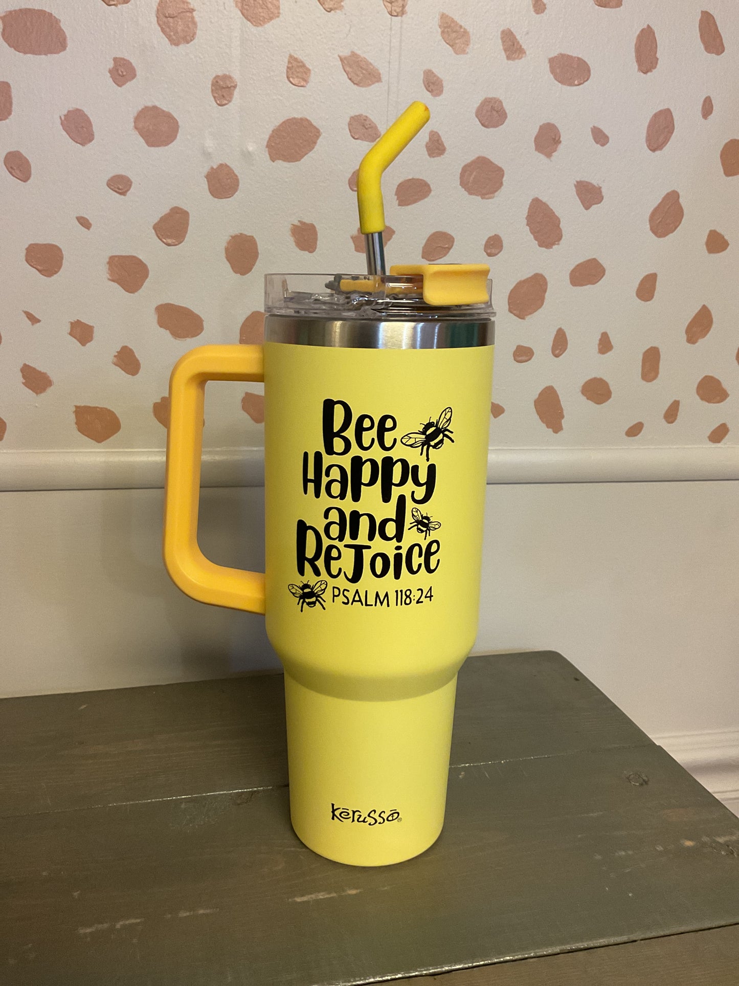 Bee Happy 40 oz Tumbler