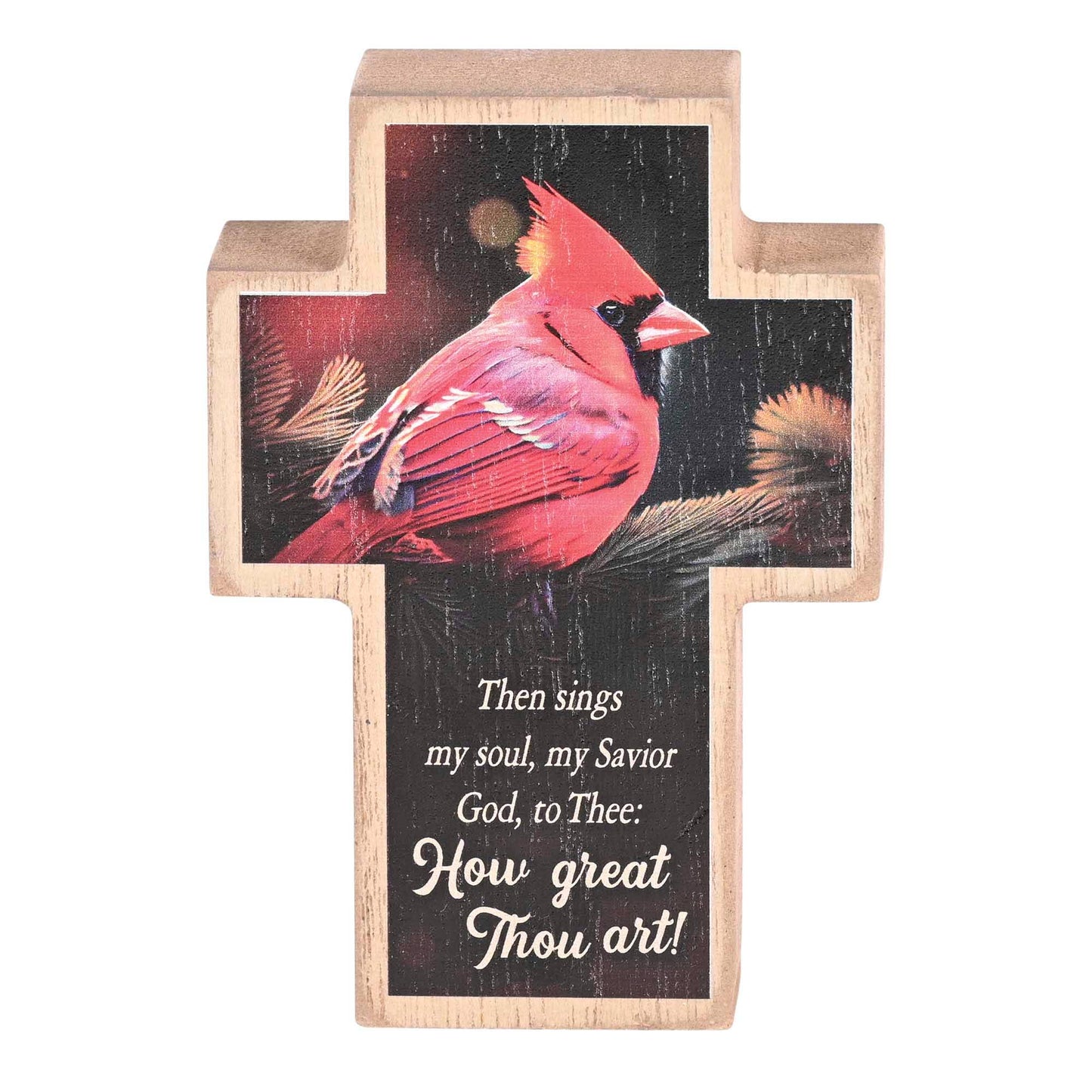 Tabletop Plaque Cross My Soul Sings 3x4