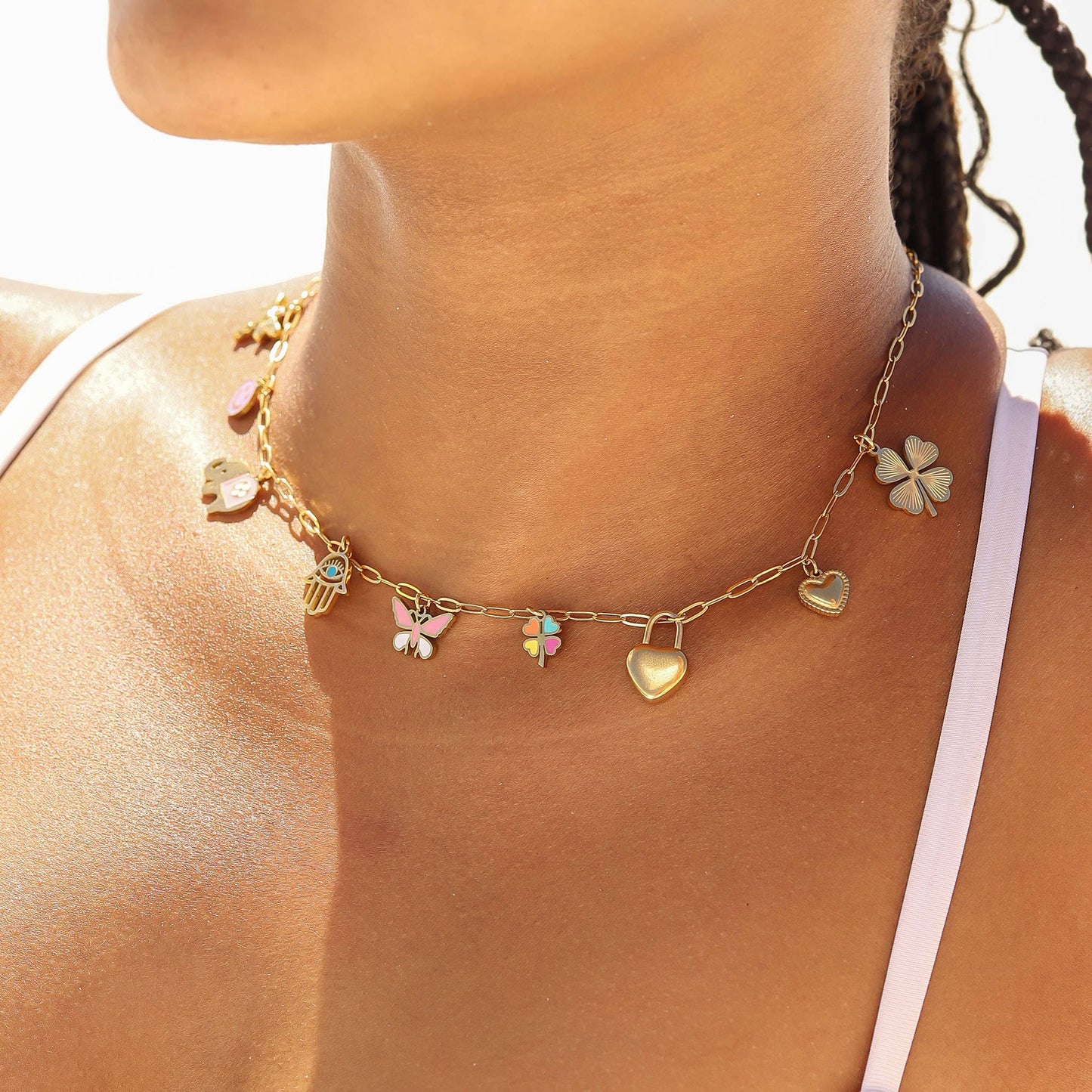 18K Gold PVD Stainless Steel Paperclip Chain By The Foot
