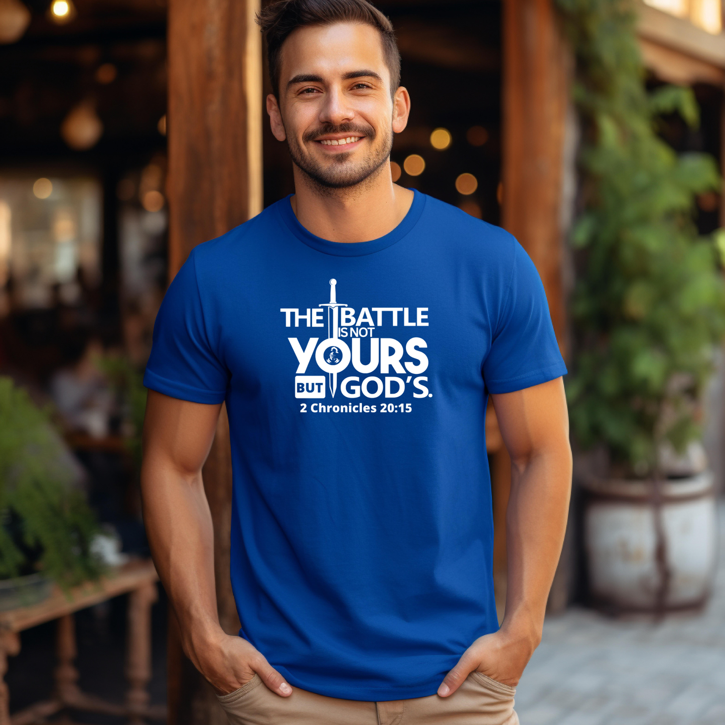 The Battle is Not Yours Christ Crew Neck T-Shirt