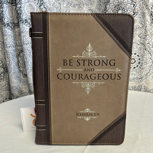 Be Strong and Courageous Bible Cover