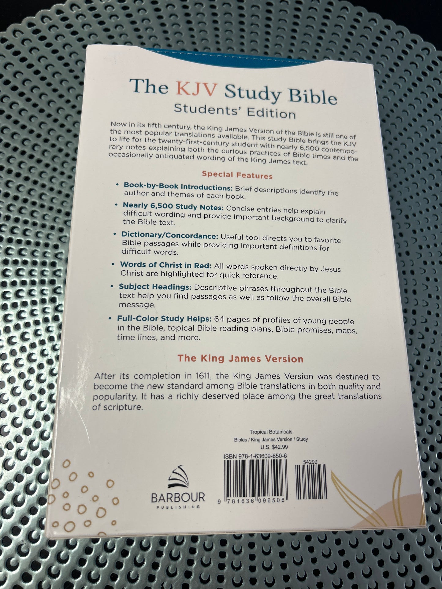 The KJV Study Bible Students’ Edition