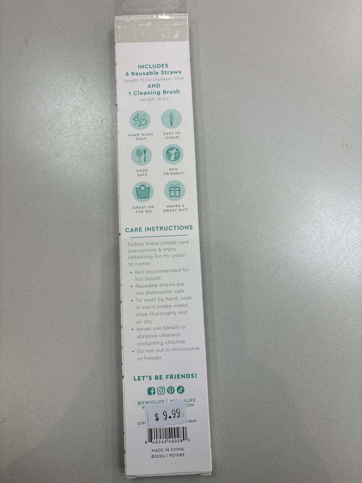 Swig Life reusable straw set
