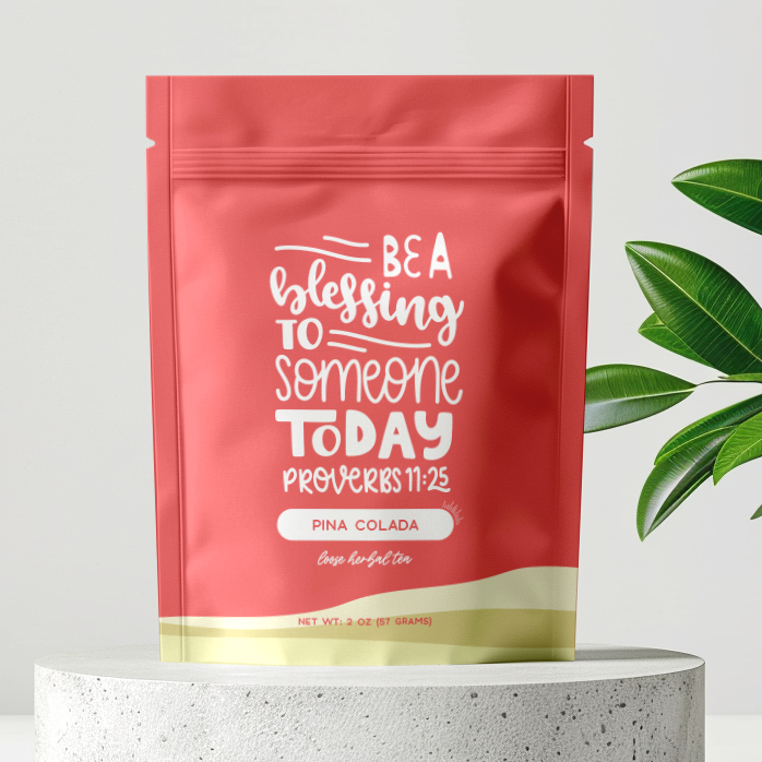 Bible Verse Pina Colada Herbal Tea - Tropical, Caffeine-Free