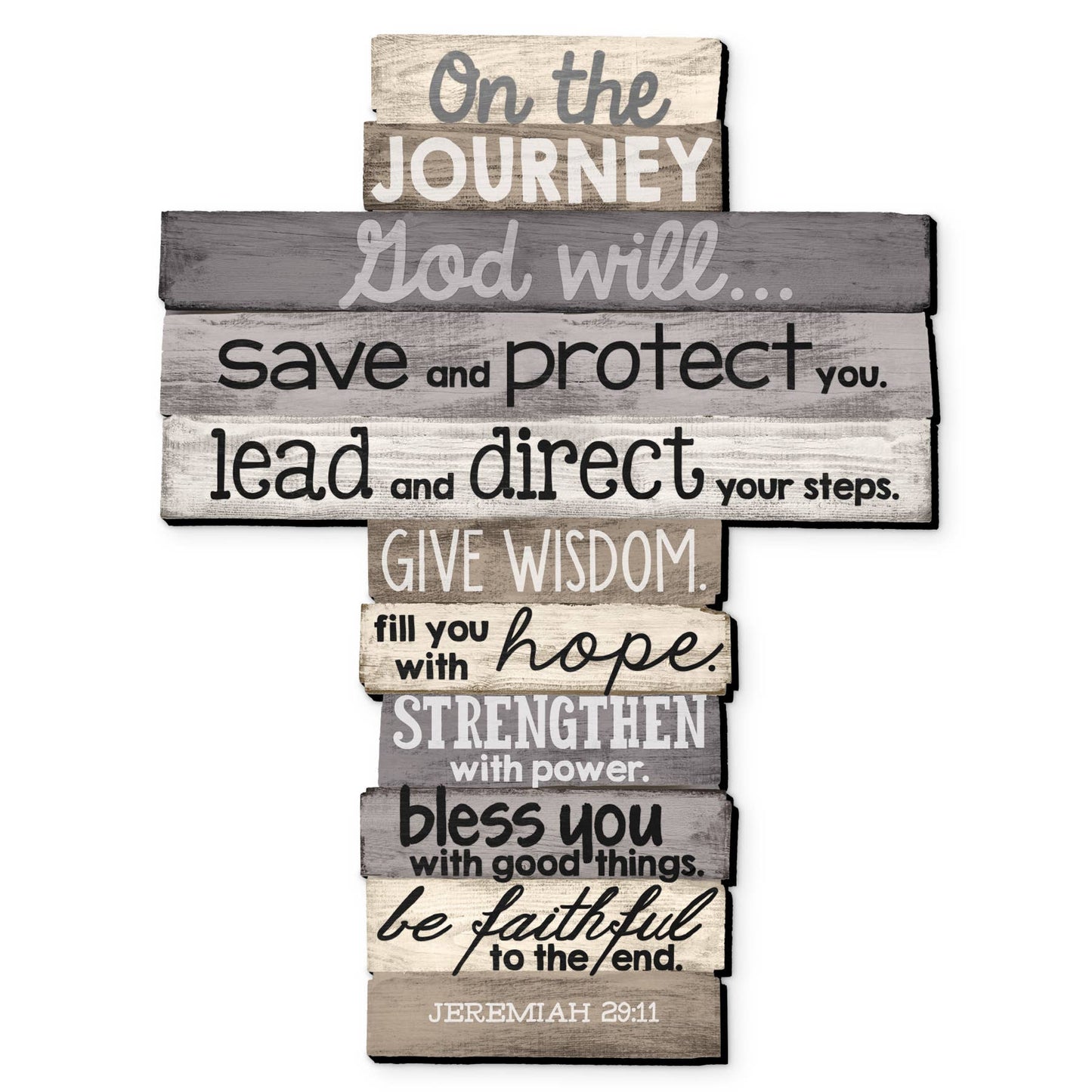 👀 LCP LARGE STACKED WOOD CROSSES JOURNEY