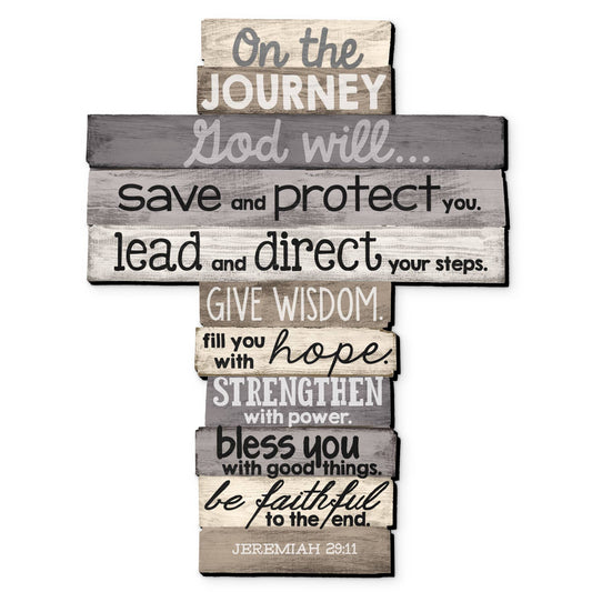 👀 LCP LARGE STACKED WOOD CROSSES JOURNEY
