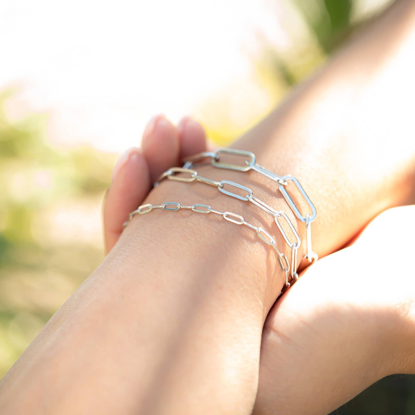18K Gold PVD Stainless Steel Paperclip Chain By The Foot