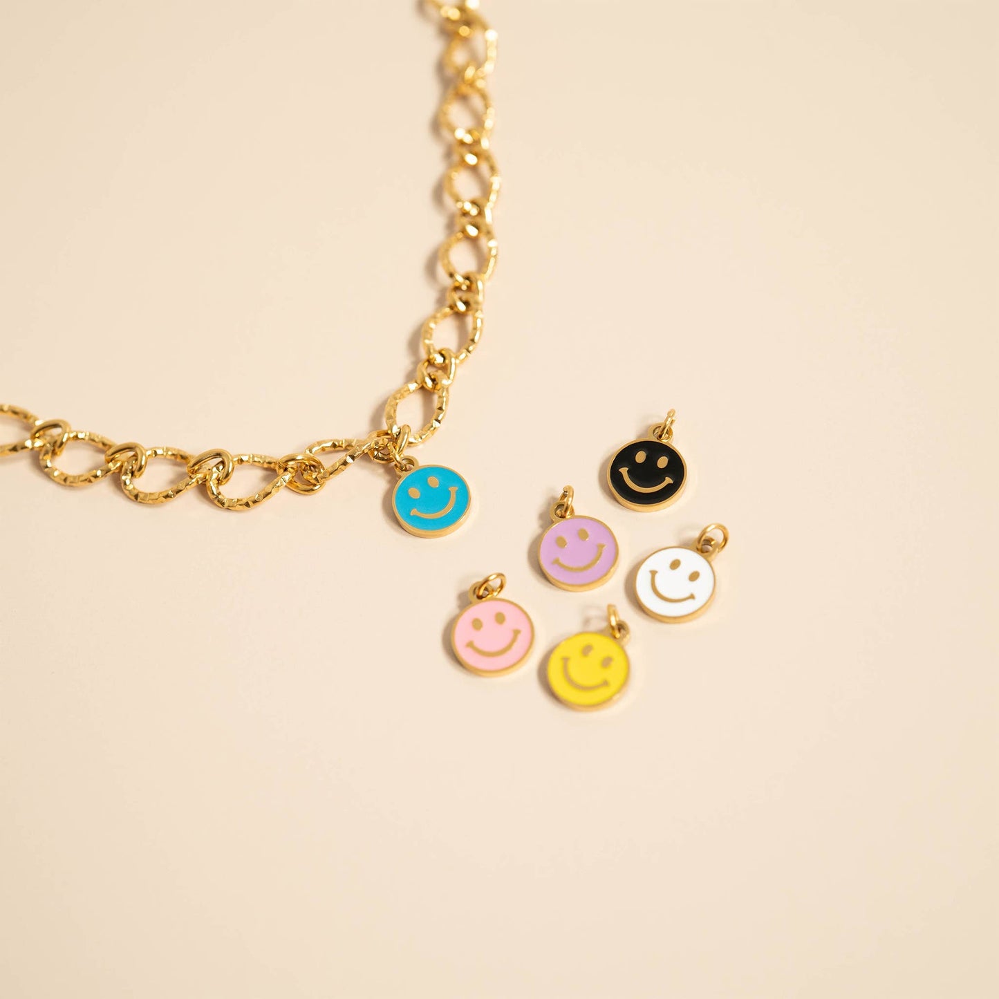 18K Gold PVD Stainless Steel Hammered Oval Chain By The Foot