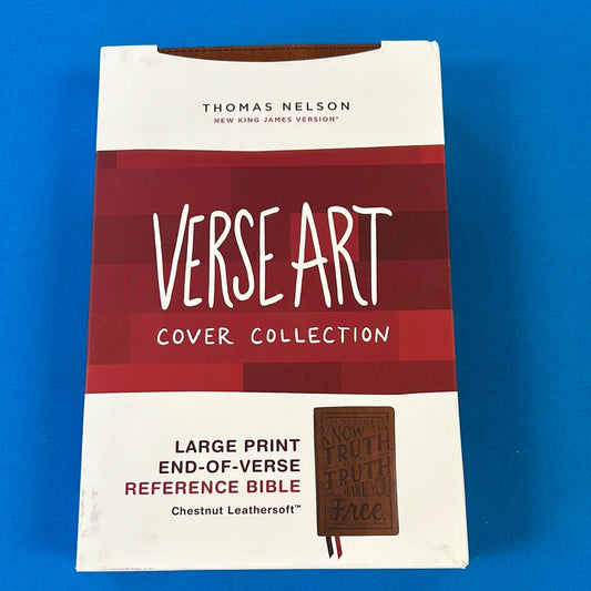 NKJV Verse Art Cover Collection Large Print End-Of-Verse Reference Bible