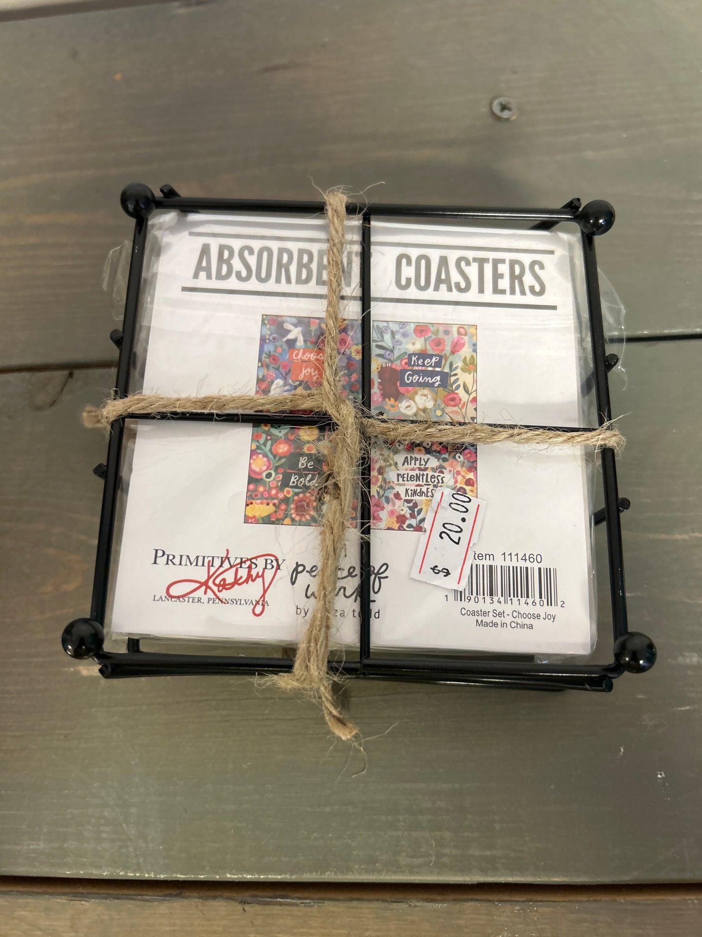 Choose Joy Coaster Set with Holder