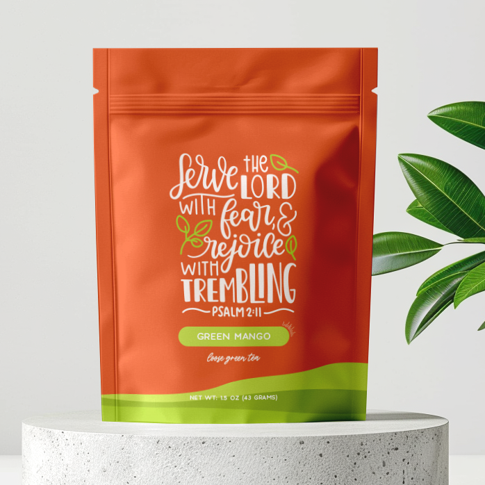 Bible Verse "Serve The Lord" Mango Green Tea - Tropical Tea