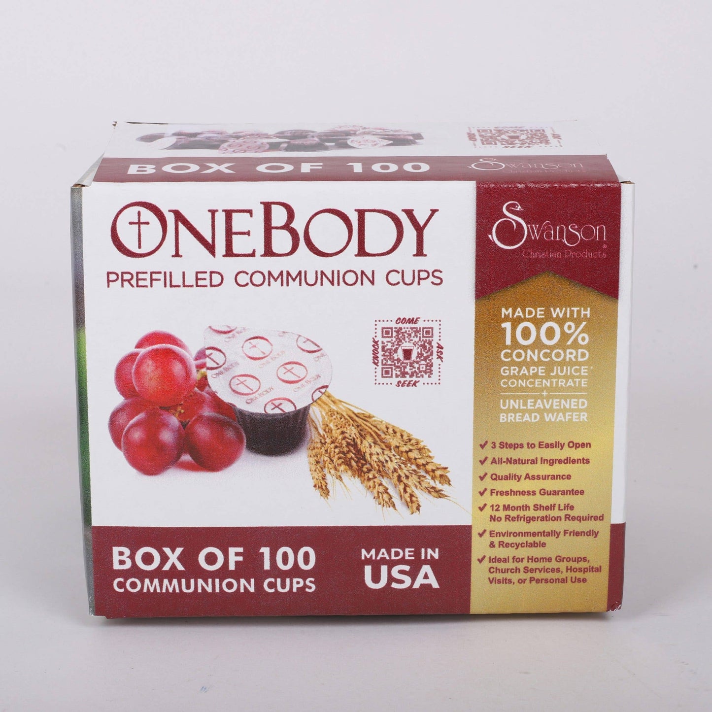 Communion Cups OneBody PreFilled 100Pk