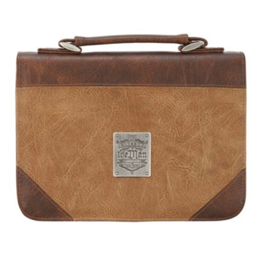 Blessed Man Bible Cover, Brown, Medium