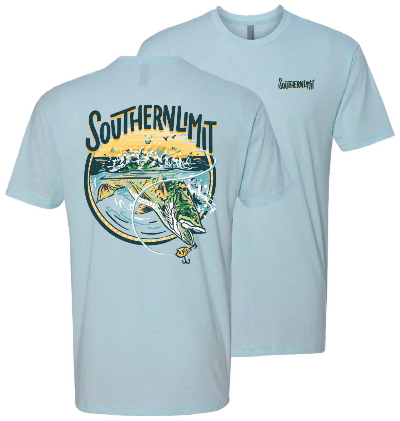 Southern Limit-118 Jumping Bass Mens Fishing Graphic Tees