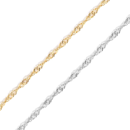 Stainless Steel Singapore Chain By The Foot