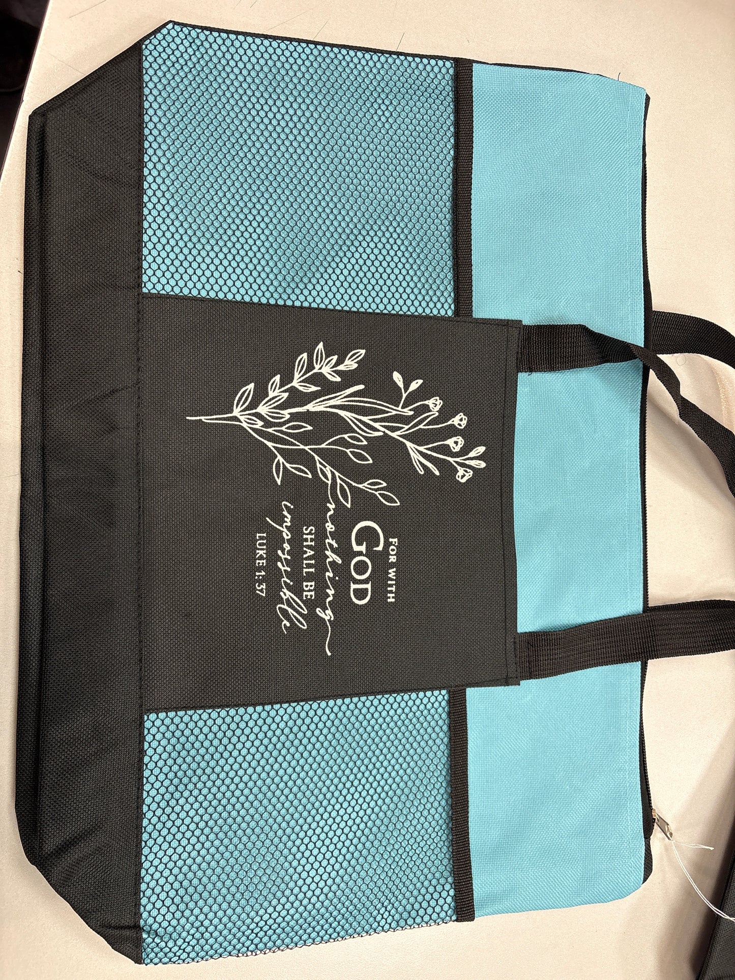 Large tote bag w/zipper